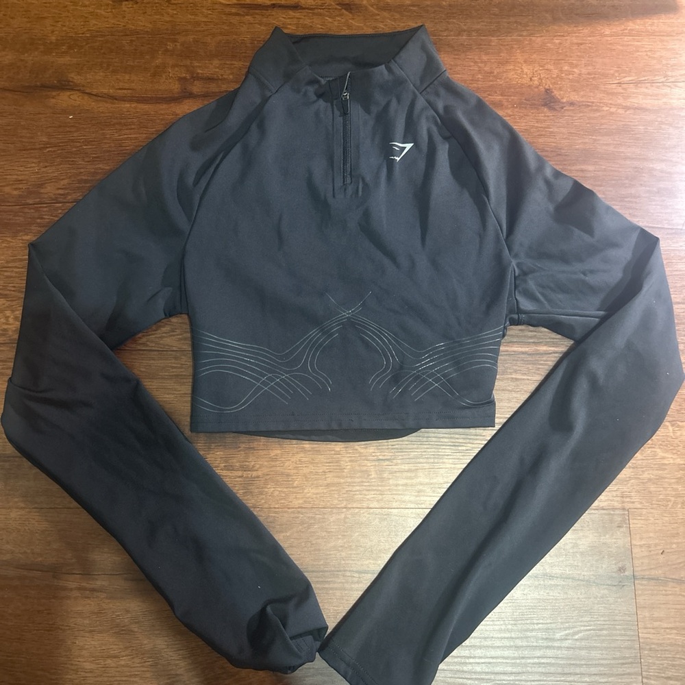 Gymshark Black Long Sleeve Crop Top